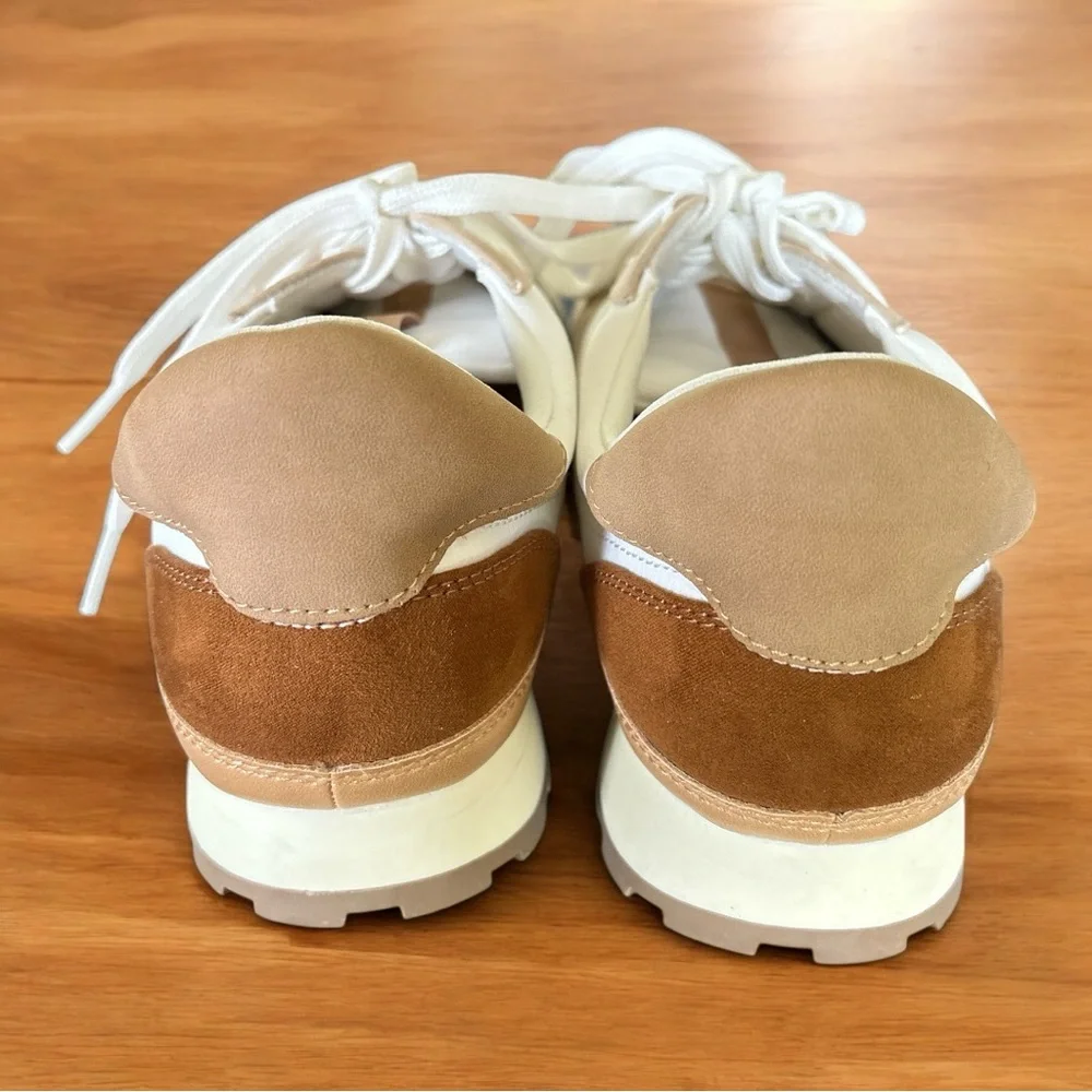 Women’s Universal Thread Maria Sneakers White and Tan Size 11 - Picture 7 of 9